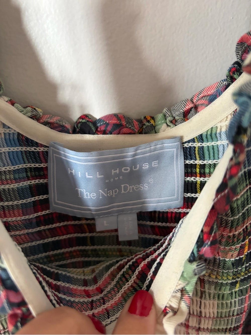 Hill House Nap Dress Plaid Puff-Sleeve Midi Dress in Multicolor - Picture 4 of 5